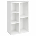 Étagère à 5 compartiments, pour salon ou chambre, blanc, 50 x 24 x 80 cm