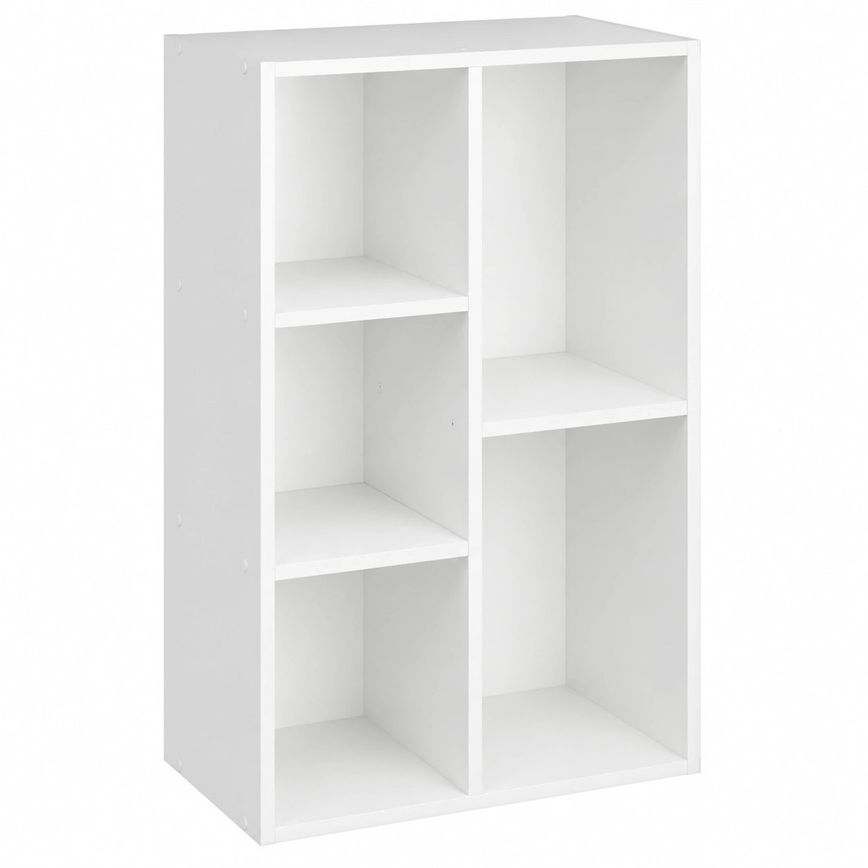 Étagère à 5 compartiments, pour salon ou chambre, blanc, 50 x 24 x 80 cm