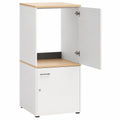 Meuble de Rangement pour Salle de Bain, Multifonction, Blanc Mat, 67.1 x 60 x 154.7 cm