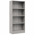 Bibliothèque Moderne en Bois Gris 60x24x143 cm