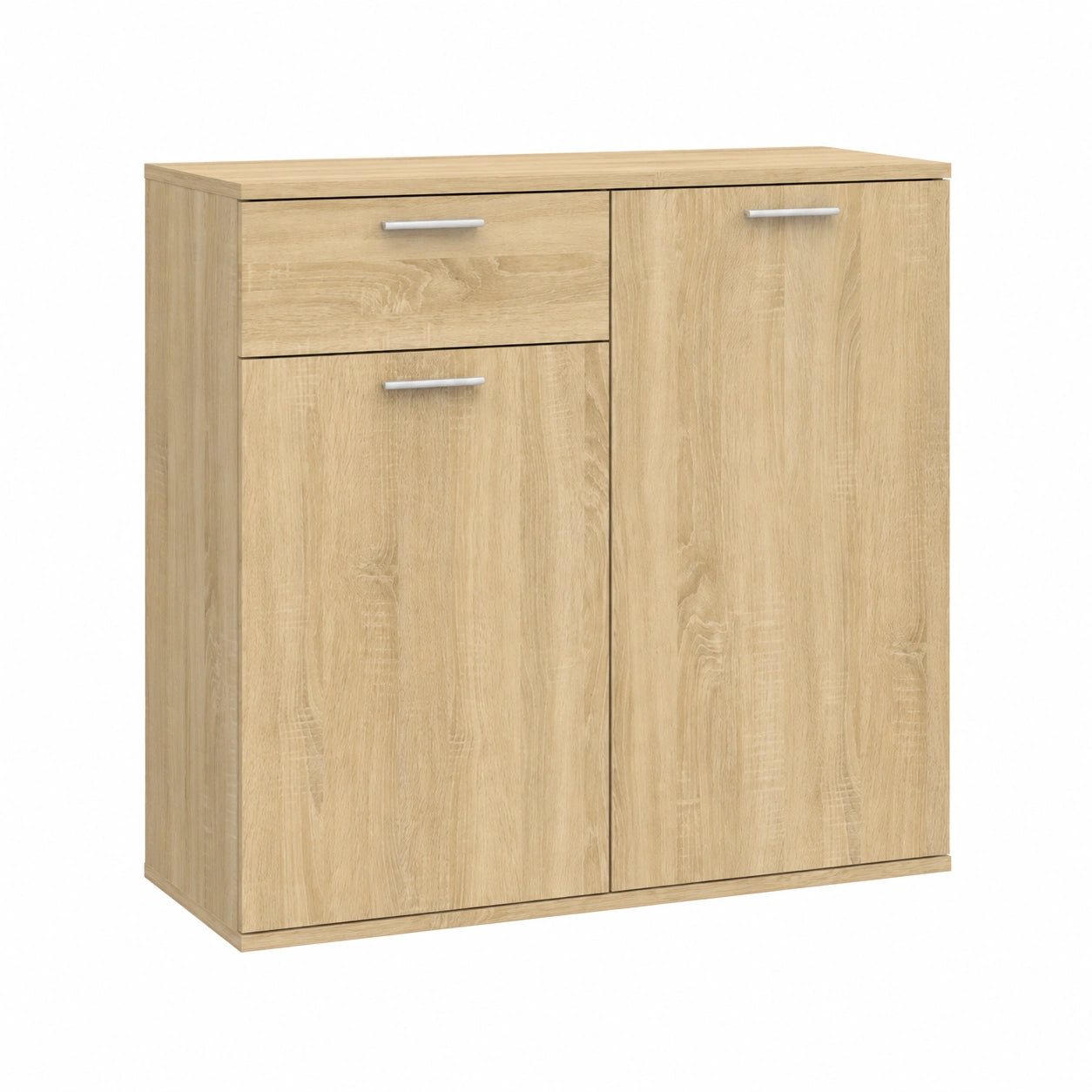 Buffet multifonction en chêne avec tiroirs et portes 80x36x75 cm