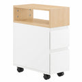 Table d'appoint roulante avec tiroirs pour chambre ou salon