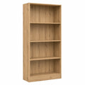 Grande Bibliothèque en Chêne 60x24x143 cm avec Étagères et Armoire