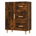 Buffet multifonction en chêne fumé avec grand espace de rangement