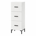 Buffet blanc brillant avec espace de rangement généreux pour salon