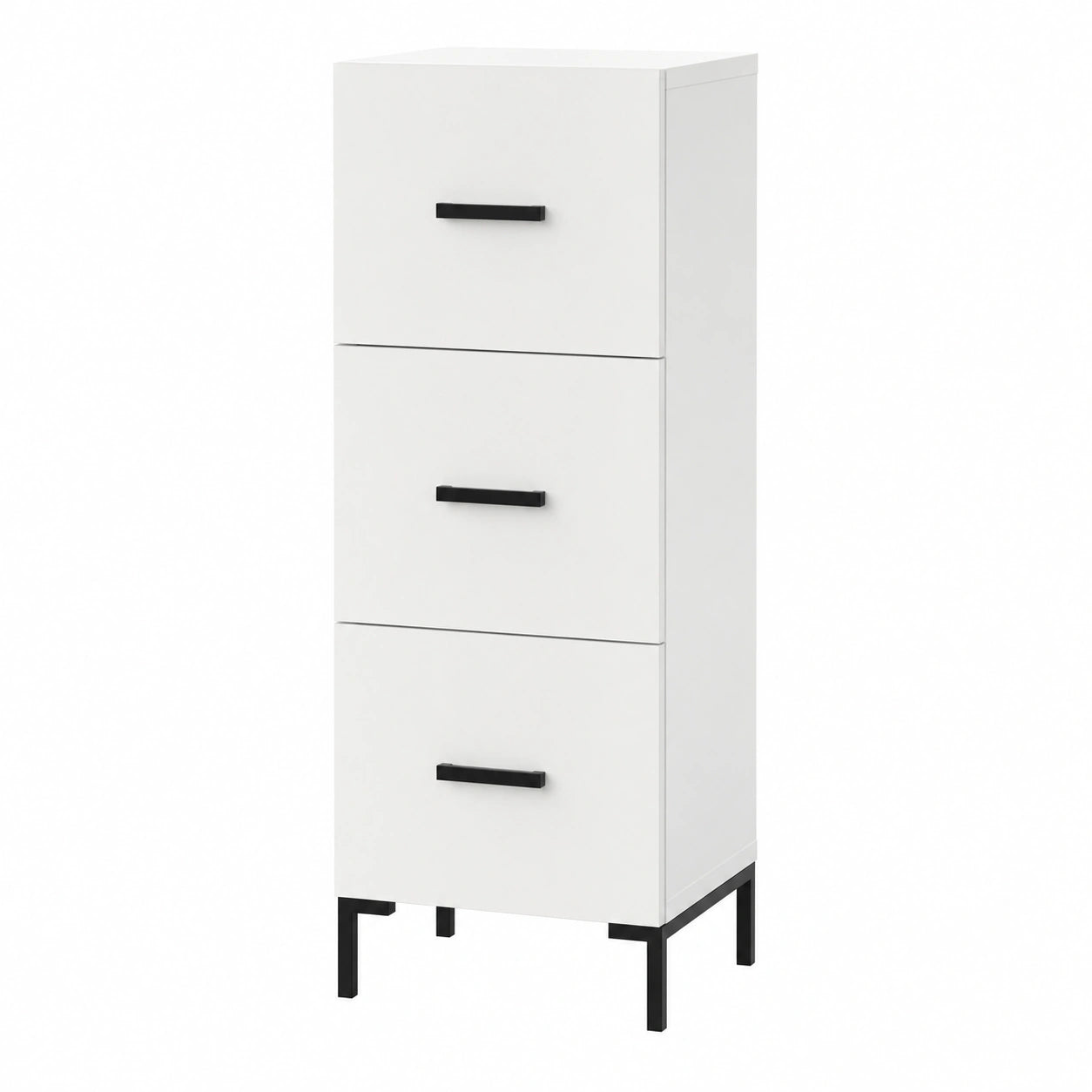 Buffet blanc brillant avec espace de rangement généreux pour salon