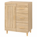 Buffet en chêne avec espace de rangement multifonctionnel pour salon