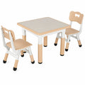 Table et chaises réglables pour enfants, mobilier de peinture ergonomique, multifonction jaune