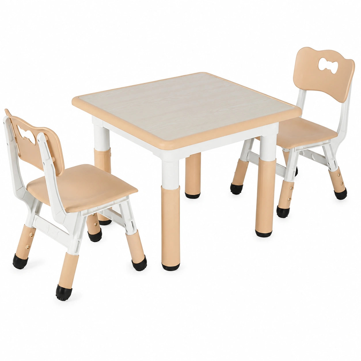 Table et chaises réglables pour enfants, mobilier de peinture ergonomique, multifonction jaune