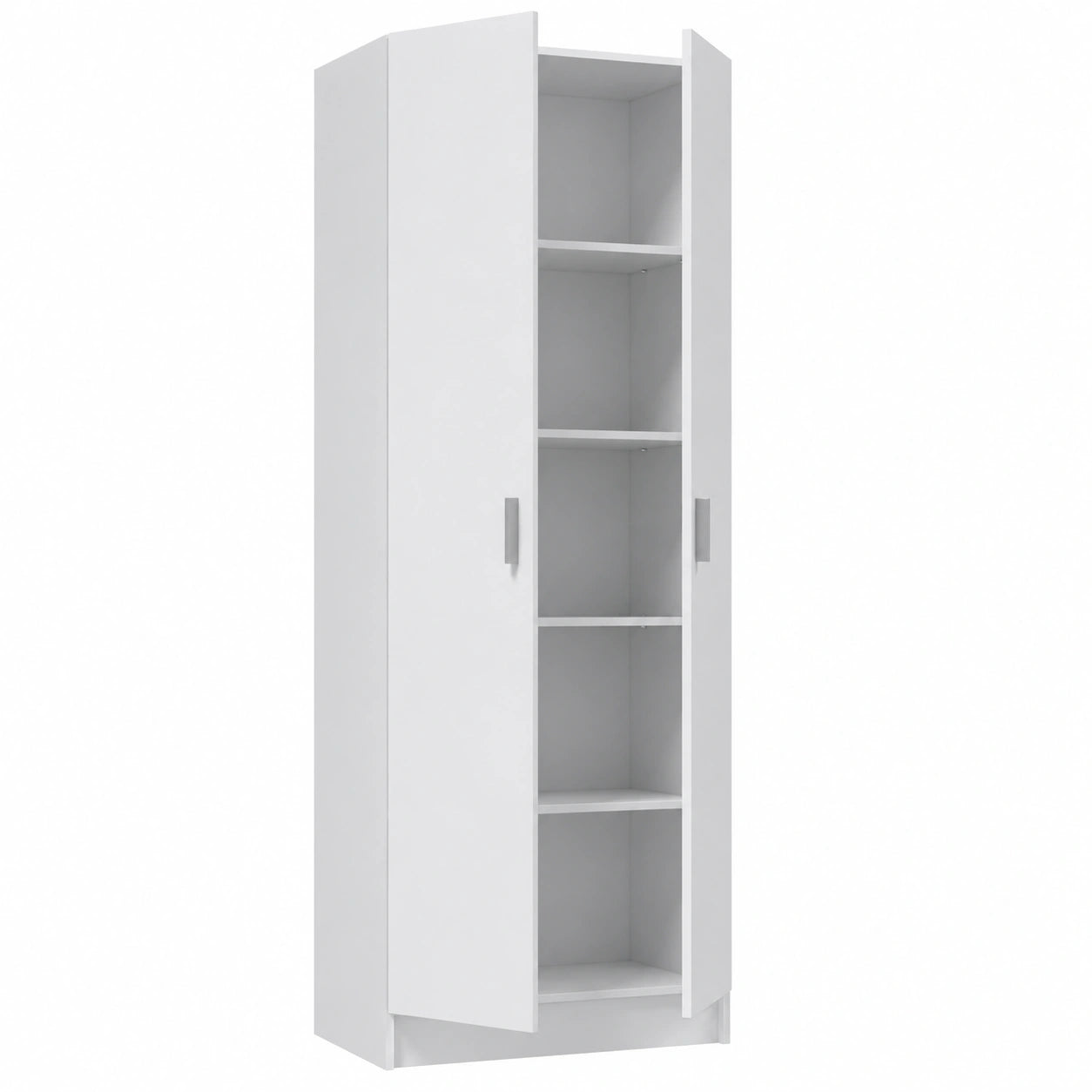 Armoire d'intérieur blanche avec étagères et portes