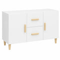 Buffet blanc avec grand espace de rangement pour salon