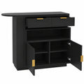 Table de Bar Extensible avec Rangement et LED
