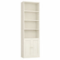 Bibliothèque à 6 Étagères avec Portes et Rangement