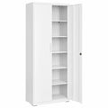 Armoire de Rangement en Acier à 5 Niveaux avec Serrure et Étagères Réglables