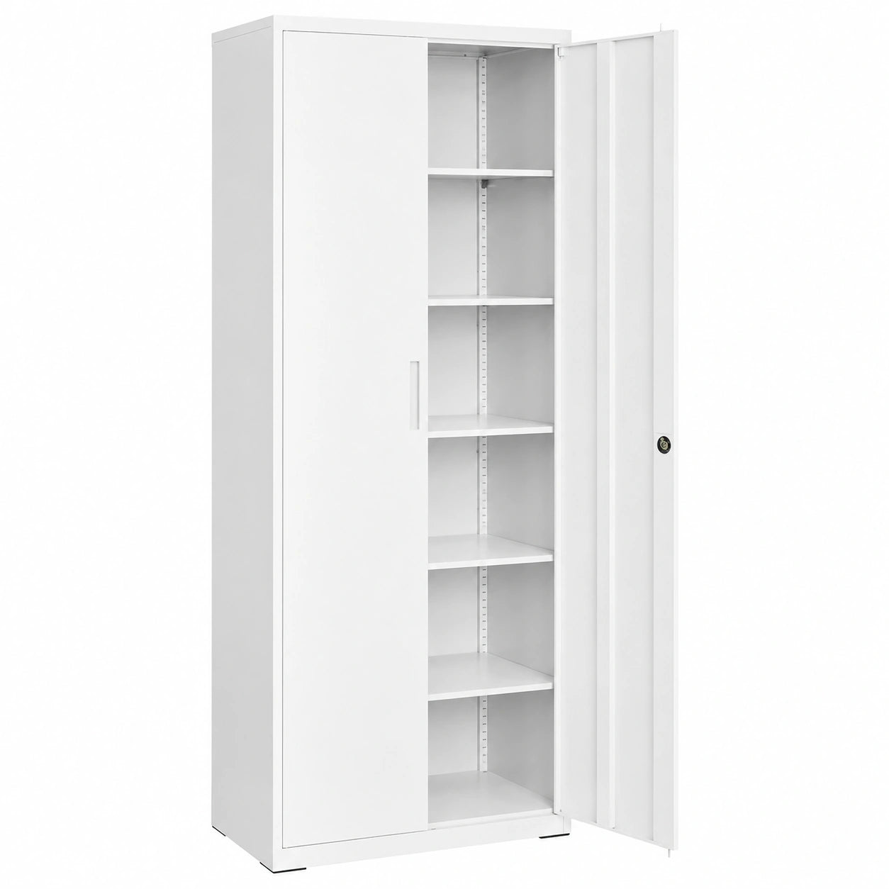 Armoire de Rangement en Acier à 5 Niveaux avec Serrure et Étagères Réglables