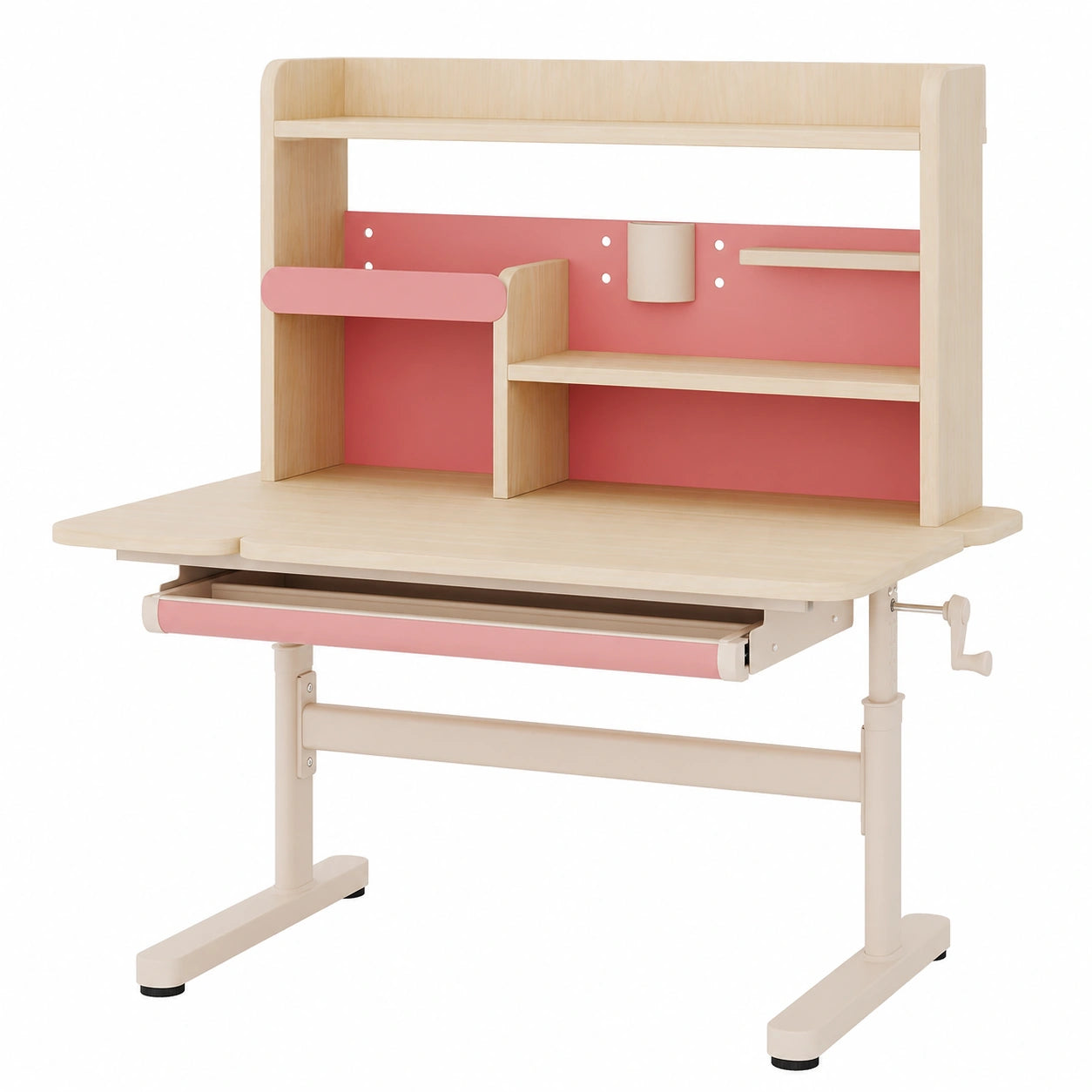 Bureau enfant réglable avec plateau inclinable et rangements intégrés