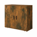 Buffet en chêne fumé avec grand espace de rangement - Armoire d'appoint pour salon