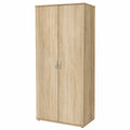 Armoire de rangement multifonction en bois imitation chêne