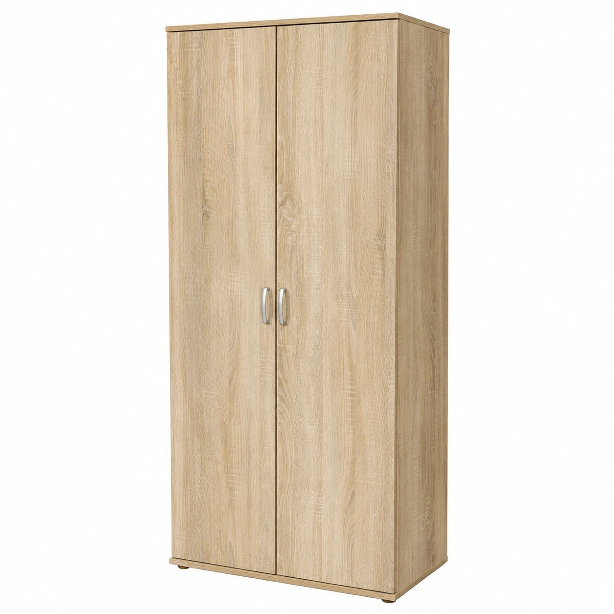 Armoire de rangement multifonction en bois imitation chêne