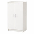 Armoire polyvalente à deux portes avec étagères blanches