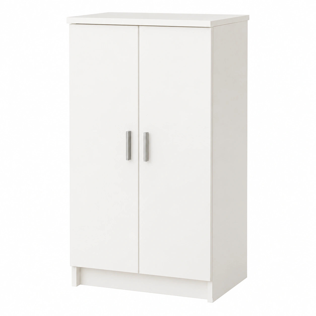 Armoire polyvalente à deux portes avec étagères blanches